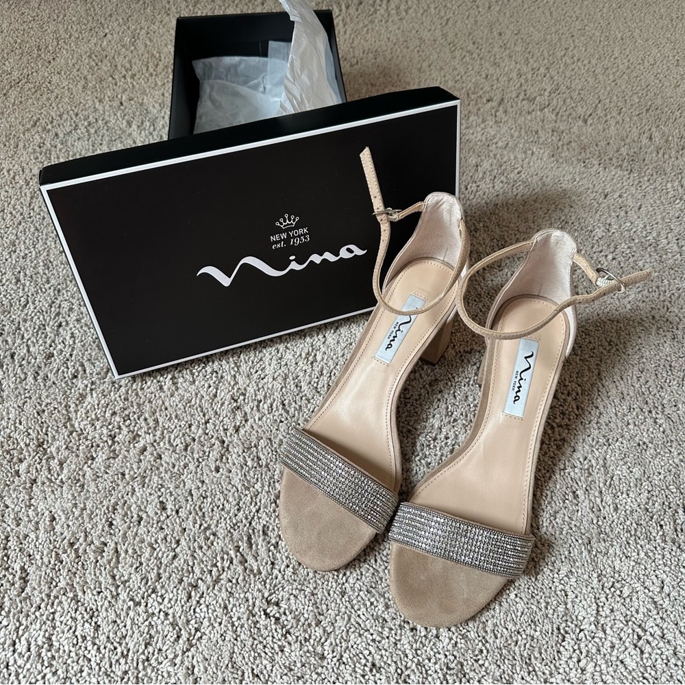 Nina Shoes Eloise Suede Tan🤍